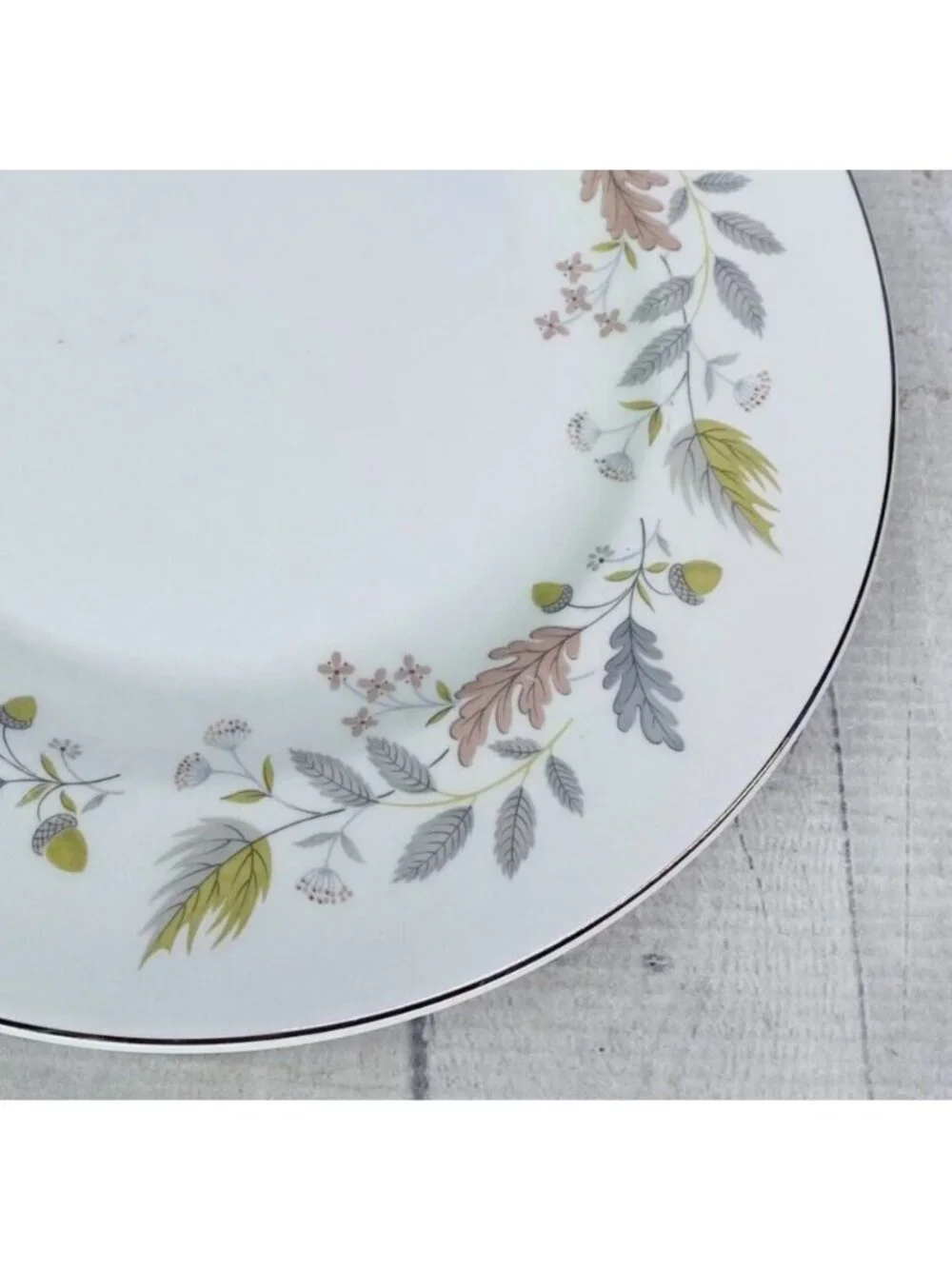 Johnson Brothers LYNTON OLDER SNOWHITE Floral England China Dinner Plate Set 3